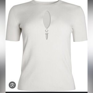 ALTUZARRA Pierced Knit Tee Size XL NWT